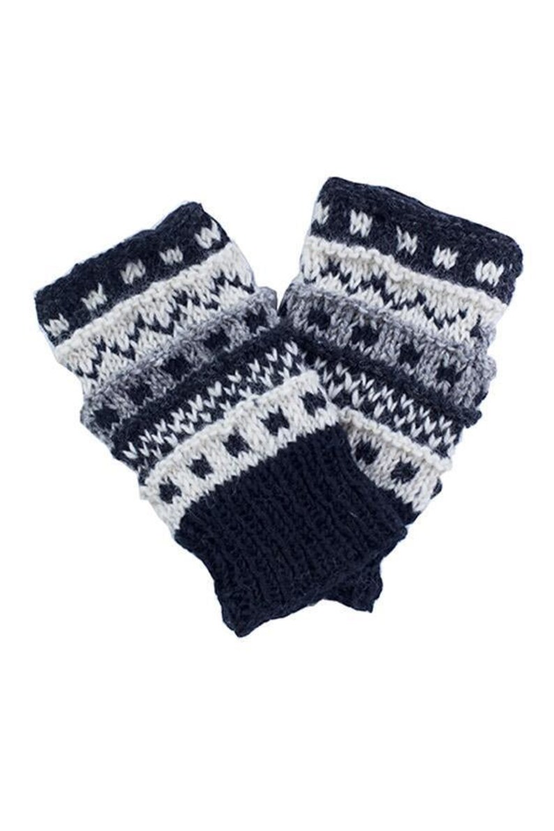 Winter hand knit handwarmer, fingerless Gloves