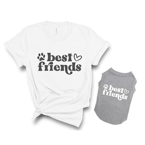 Matching dog and owner clothes, Best friends tee, Matching dog and owner shirts, Dog and human matching shirts, Gift for dog owner, Cat gift