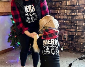 Christmas dog shirts Merry Christmas Matching Dog and owner Holiday dog shirt Dog and owner matching Christmas Shirts Dog tees