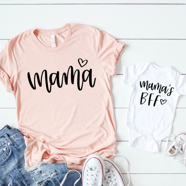 Mommy and Me outfits, Mommy me shirts, Mommy and me outfit, Mommy daughter shirts, Mamas BFF, Mothers Day gift, Mommy and baby matching