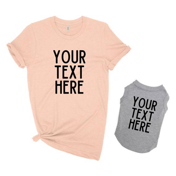 Custom matching dog and owner shirts sales