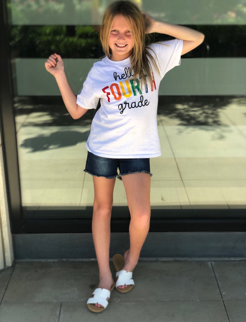 Fourth Grade Shirt Hello Fourth Grade Back to School outfit Etsy