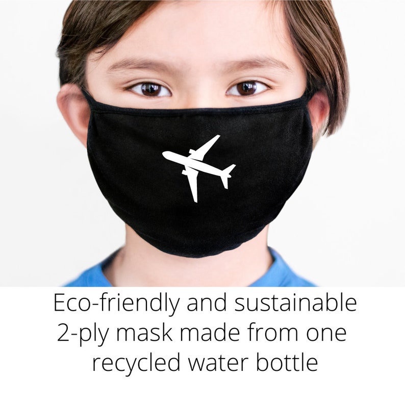 Face Mask Airplane Washable Masks Black Face Masks for Kids Etsy