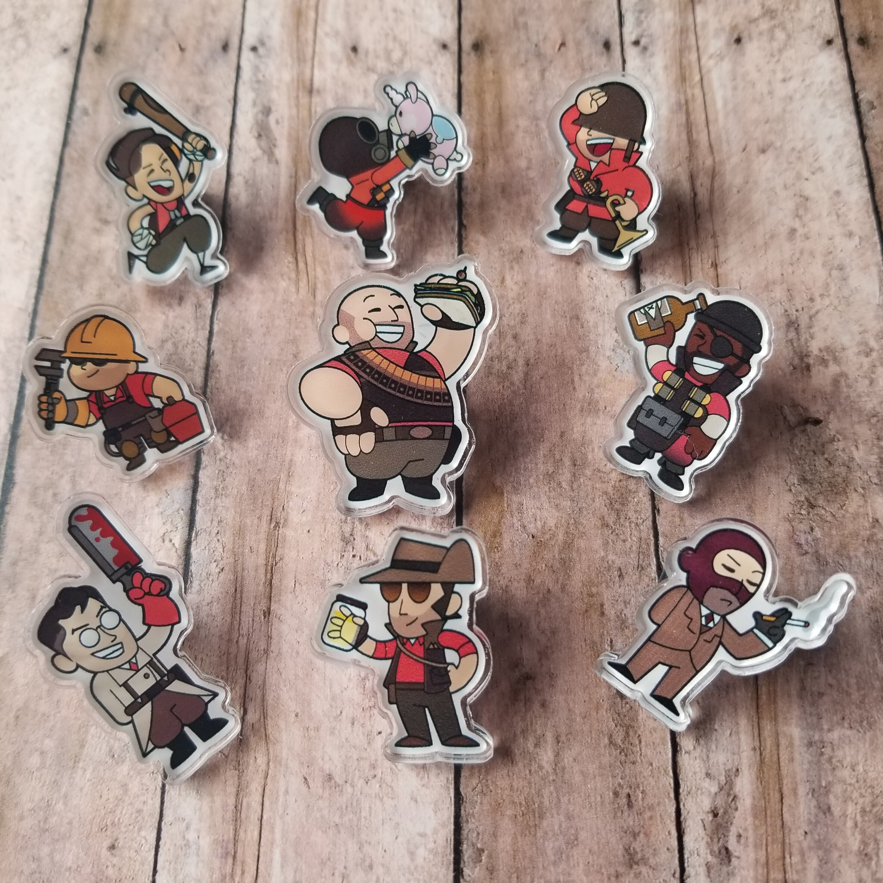 Team Fortress 2 RED Team Acrylic Pins Etsy Australia