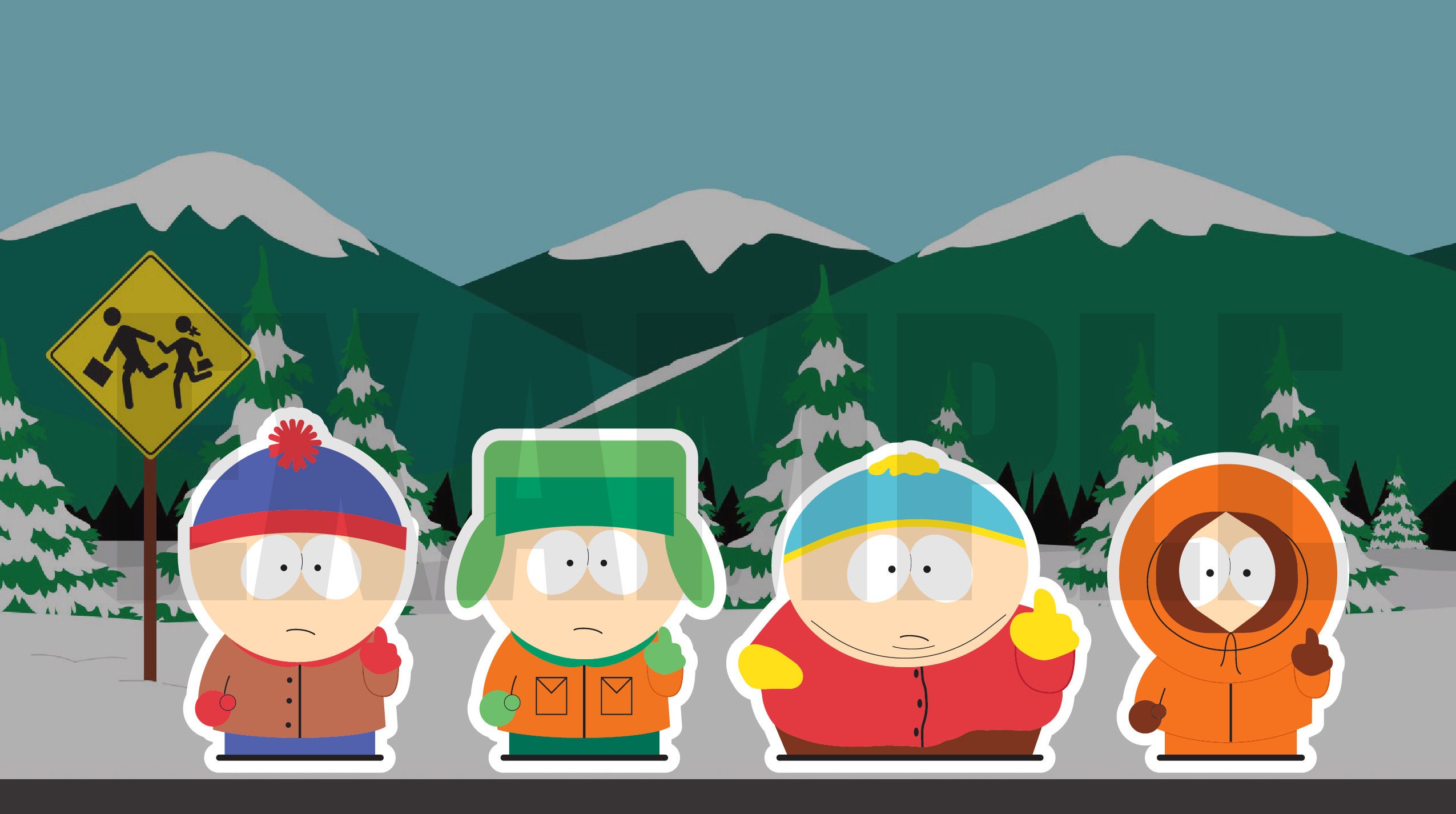 South Park Middle Finger Stickers/decals Etsy Australia