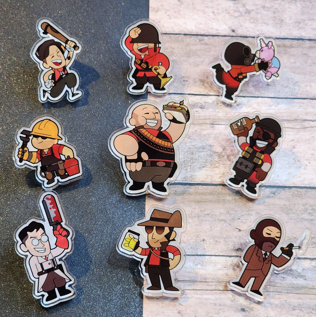 Team Fortress 2 RED Team Acrylic Pins Etsy