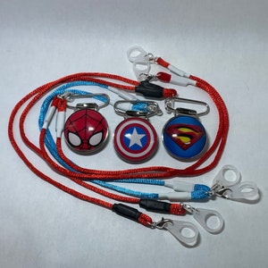 Superhero hearing aid clip