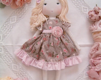 Handmade cloth doll | gift for girl | handmade rag doll | girl birthday gift | handmade cloth doll | heirloom doll | dolls for girls