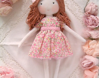 Handmade doll, gift for girl, handmade rag doll, handmade doll,girl birthday gift, handmade dolls for girls, handmade heirloom doll