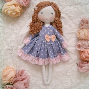 Shabby Chic-poppen handgemaakte poppen lappenpop handgemaakte pop, handgemaakte poppen, lappenpop, lappenpoppen handgemaakt, poppen voor meisjes, stoffen poppen