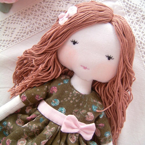 Handmade dolls Doll shops Baby Keepsake personalized doll handmade dolls cloth doll New Baby Gift Girl fabric dolls Gift Girl Stuffed doll