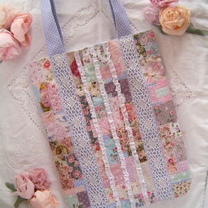 Shabby Quilt Tote Shabby Bag Shabby Chic Bag Shabby Vintage Tote Shabby Chic Purse Shabby Chic Tote Shabby Bag
