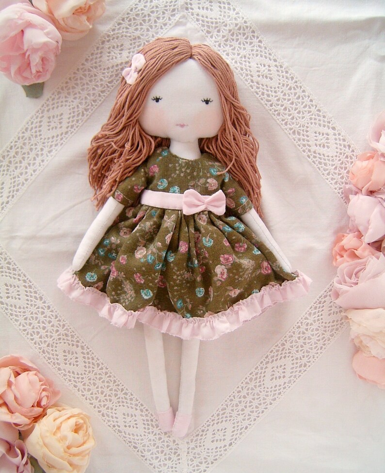 Handmade dolls Doll shops Baby Keepsake personalized doll handmade dolls cloth doll New Baby Gift Girl fabric dolls Gift Girl Stuffed doll