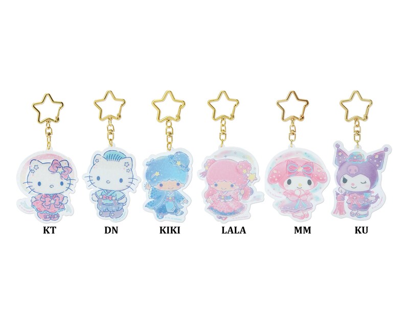 Tanabata Japan Sanrio Hello Kitty Twin Stars My Melody Kuromi Acrylic Keychain 