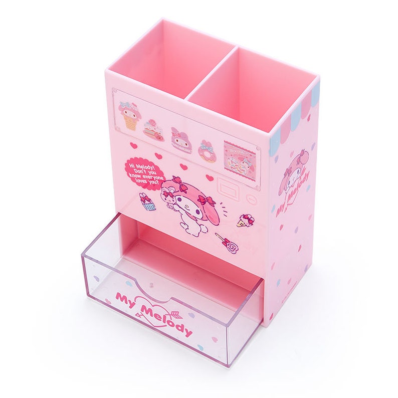 Japan Sanrio Hello Kitty My Melody Cinnamoroll Kuromi Pen Holder Stationery Stand Vending Machine