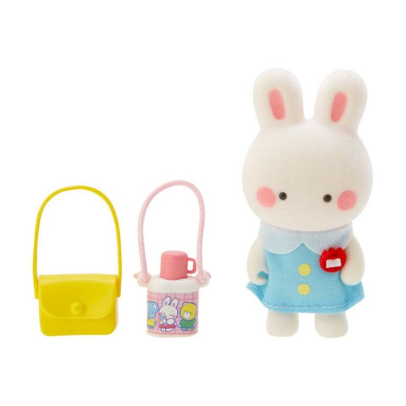 Japan Hello Kitty My Melody Cinnamoroll Cheery Chums Flocking PVC Mini Figure Doll Kindergarten