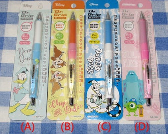 Japan Disney x Pilot Donald Duck / Chip and Dale / Monsters Inc Dr Grip Mechanical Pencil