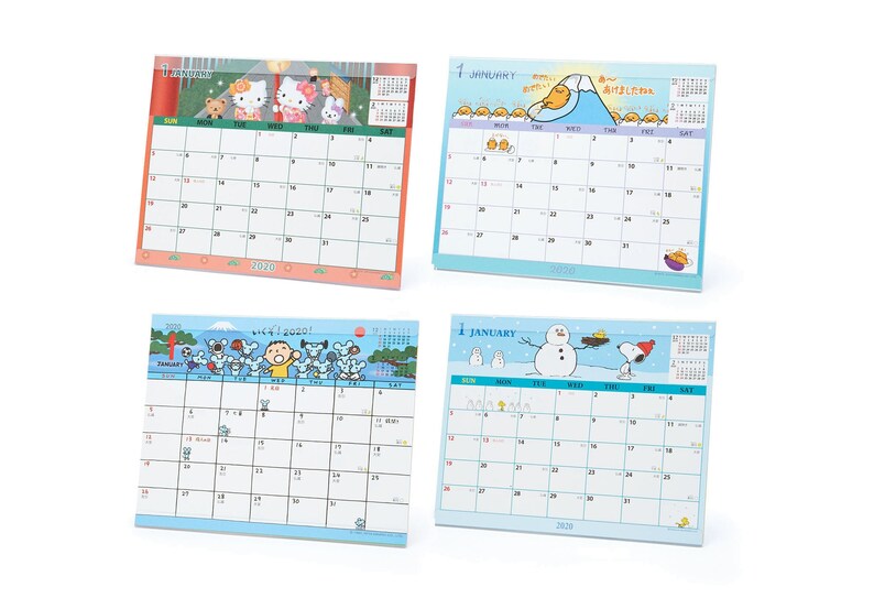 Japan Sanrio Hello Kitty Gudetama Tabo Snoopy 2020 Desk Etsy