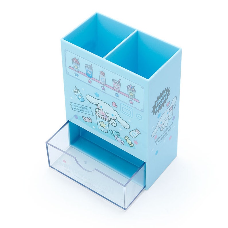 Japan Sanrio Hello Kitty My Melody Cinnamoroll Kuromi Pen Holder Stationery Stand Vending Machine