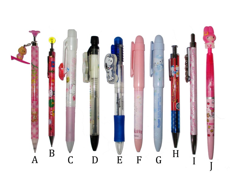 old school Japan Hello Kitty My Melody Snoopy Mechanical Pencil Ballpoint Pen