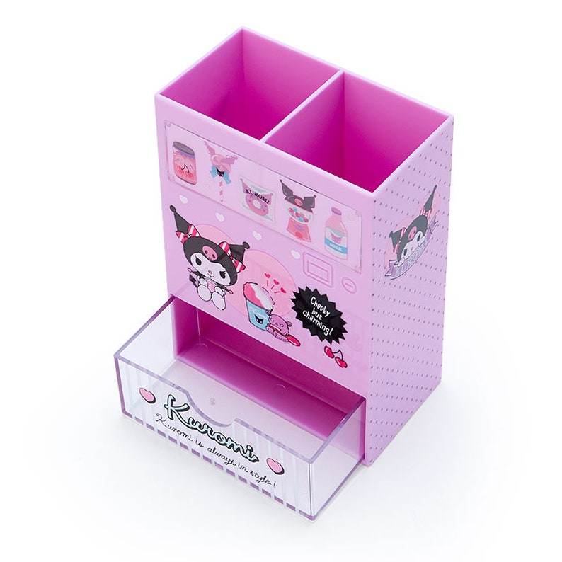 Japan Sanrio Hello Kitty My Melody Cinnamoroll Kuromi Pen Holder Stationery Stand Vending Machine