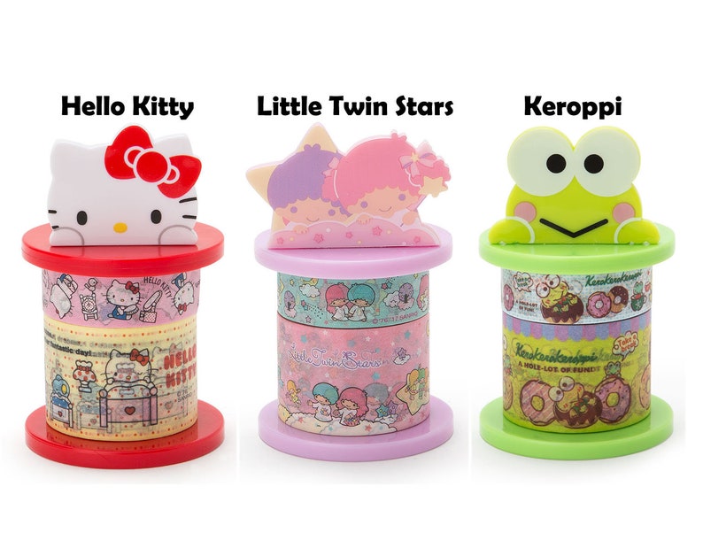 Japan Sanrio Hello Kitty Little Twin Stars Keroppi Tape And Holder Home Hobby Doll Model Making Safarni Org