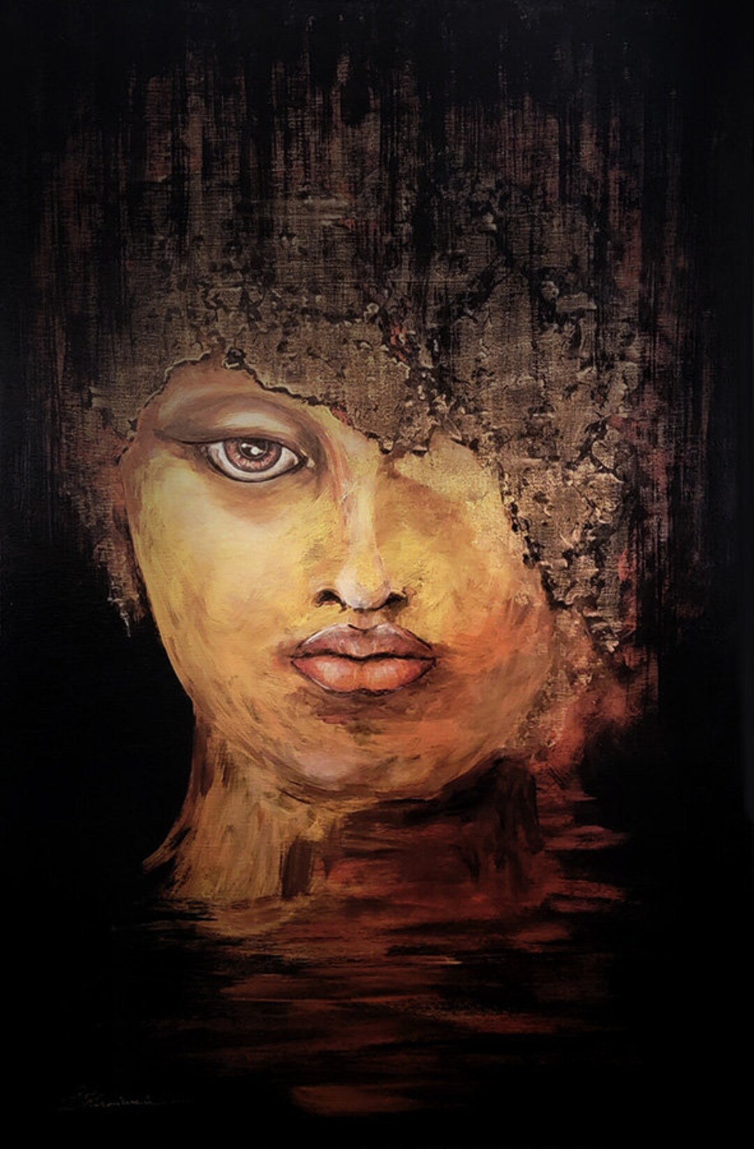 Original Painting eugene, Large Acrylic Painting on Wooden Panel, Wall Art, Abstract Painting