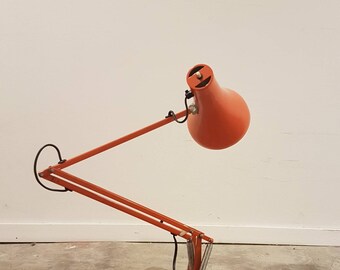 orange anglepoise lamp