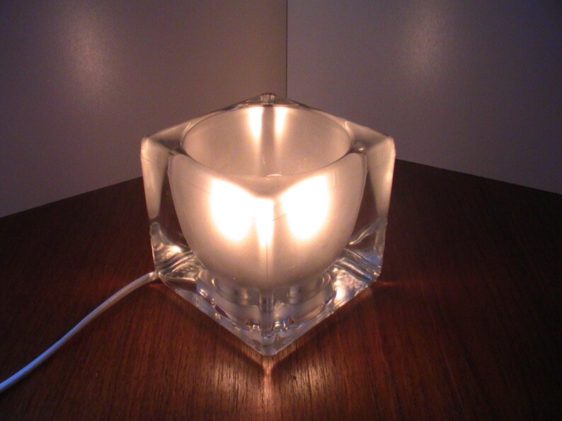 Vintage Table Lamp Ice Cube By Peill Putzler West Germany