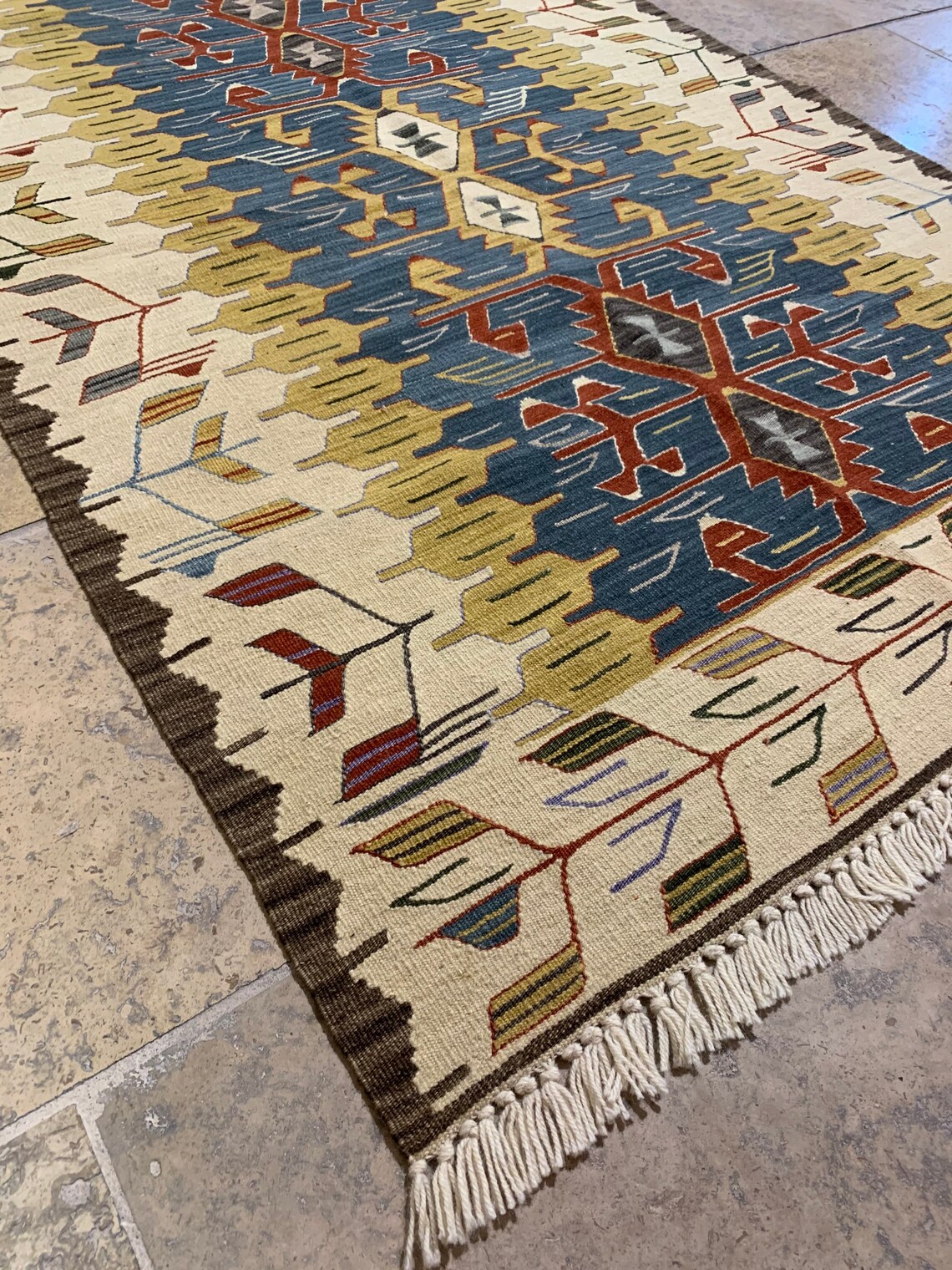 3'8 x 5'6 Oushak Kelim türkischer | Etsy