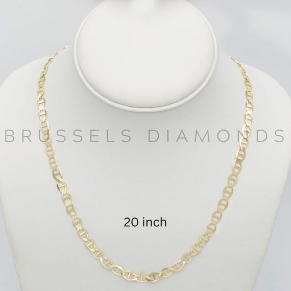 Collana Hip Hop 20 Pollici Collana Girocollo Cubana Uomo In Finitura Oro 14 Kt Lunghezza 20 Pollici Maglia - Foto 9