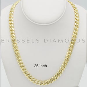 14K SOLID Yellow Gold Miami Cuban Chain Necklace, 10MM Thick, 22" 24" 26" 30" Inch, Real Gold Chain, SOLID Gold LINKS, Cuban Chain, Men