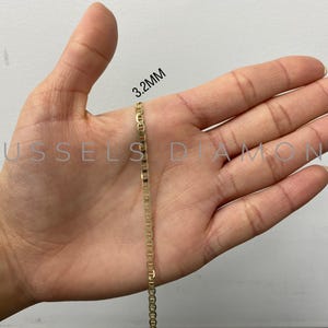 14K Solid Yellow Gold Flat Mariner Link Chain Necklace, 16&quot; To 24&quot; Long, 3.2mm Thick, Yellow Gold Mariner Link, Real Gold Chain, Women
