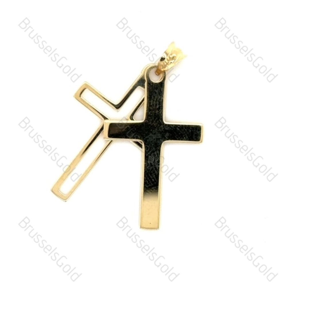 Cross Real Color 14K Real Yellow Gold Cross Pendant, 32 X 17 Mm, Real Gold Pendant ...