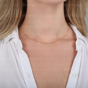 10K Solid Yellow Gold Foxtail Chain Necklace, 0.9MM Thick, 16&quot; 18&quot; 20&quot; 22&quot; 24&quot; Inch, REAL Gold Chain, SOLID Gold Chain, Women