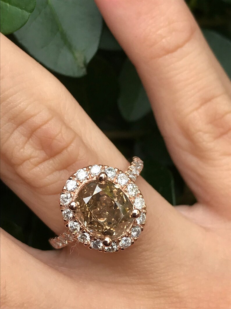 oval champagne diamond