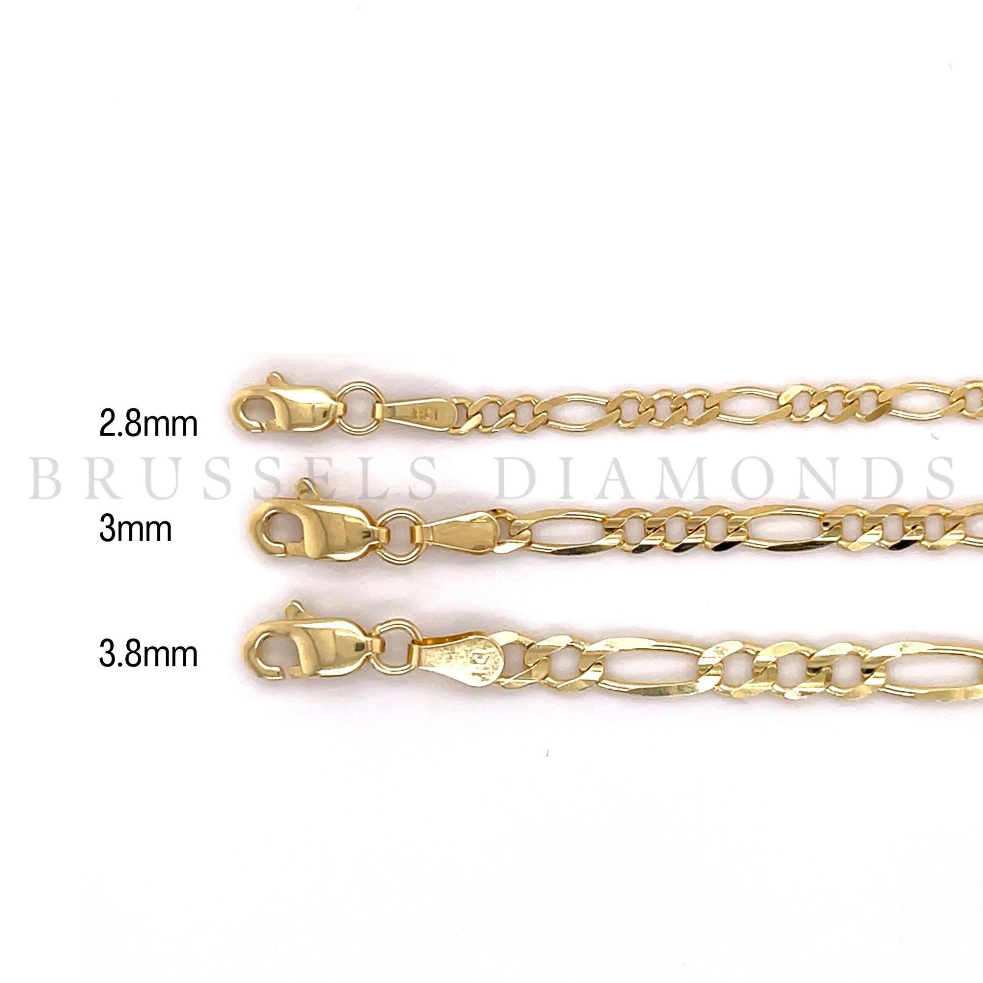 Catenina Oro Uomo Collana A Catena Figaro In Oro Massiccio 10k, Lunghezza 16"-24" Pollici, Larghezza 2,6 Mm-8,0 Mm, Vero Oro 10k - Italia Collana Donna Oro 18k Vero - Foto 11