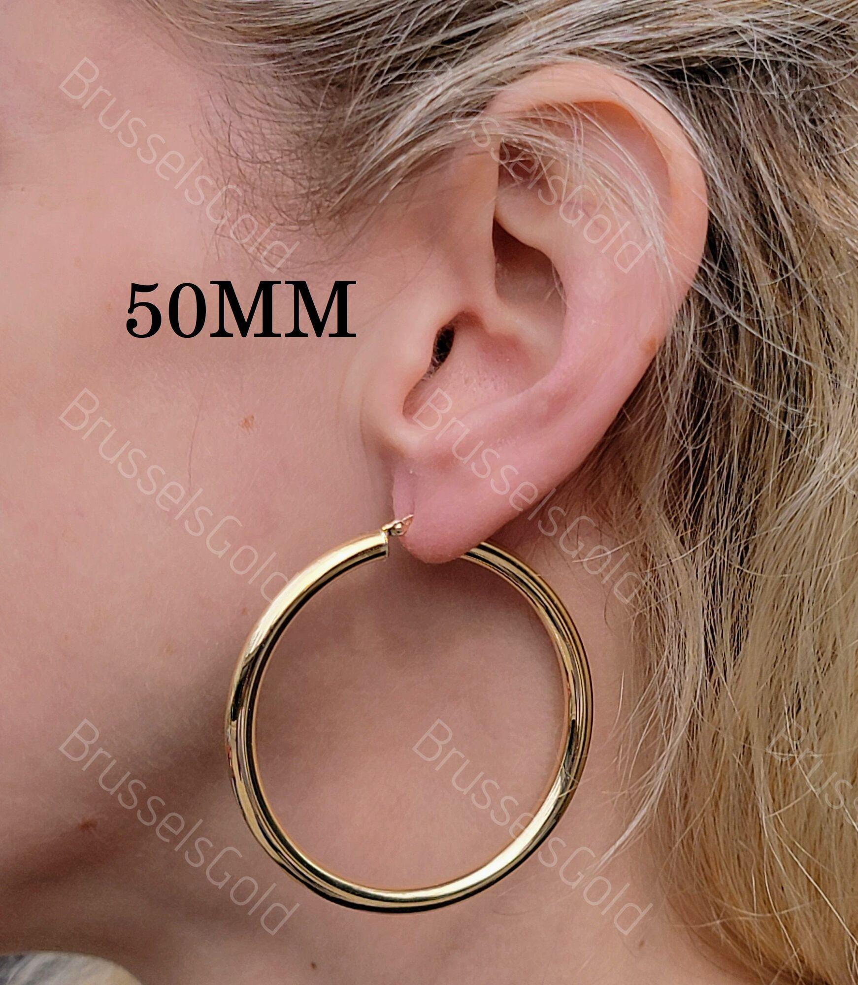 あい　Classic Hoops Thick Small Gold Classic Thick Gold Hoop Earrings | Statement Hoops