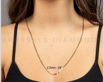 Collana a spina di pesce in oro giallo massiccio 14K, spessore 2,70 mm, 16 18 20, oro vero, donna - Italia