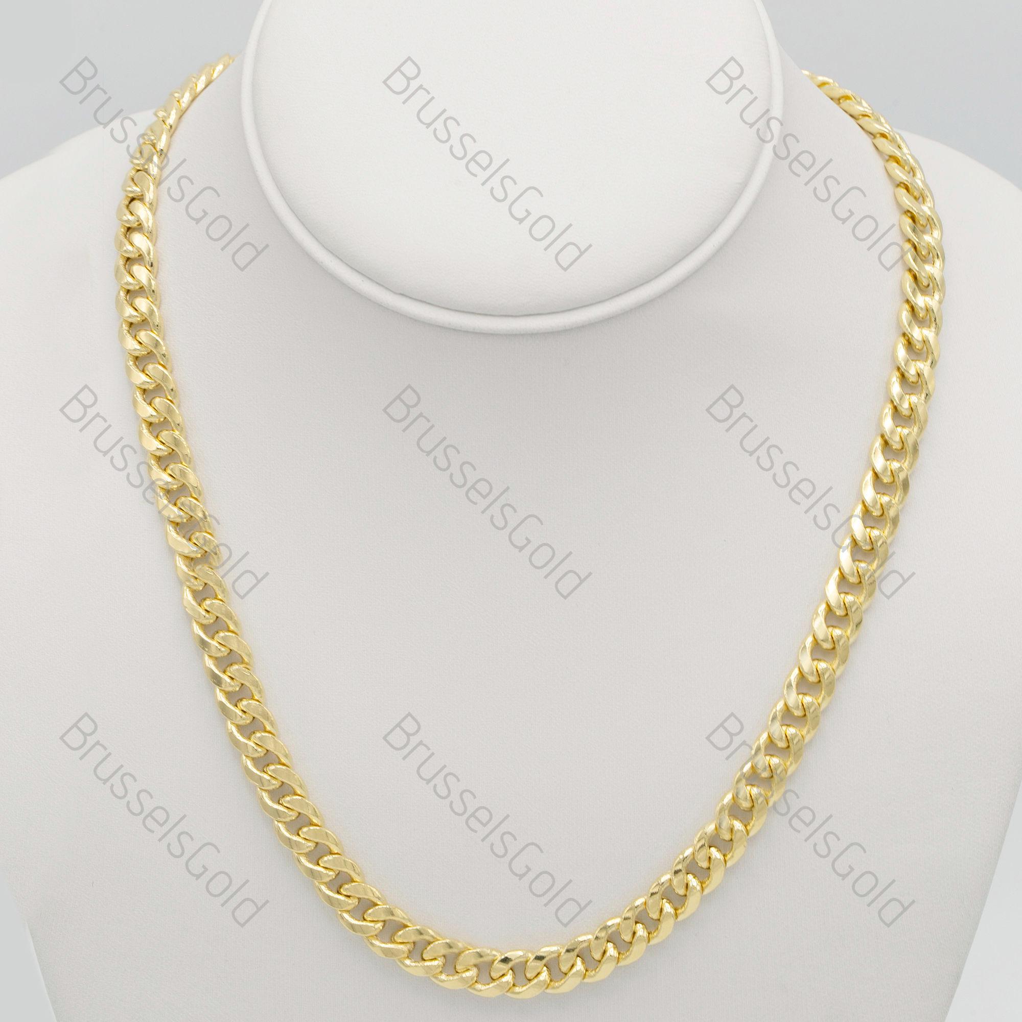Collana Hip Hop 20 Pollici Collana Girocollo Cubana Uomo In Finitura Oro 14 Kt Lunghezza 20 Pollici Maglia - Foto 5
