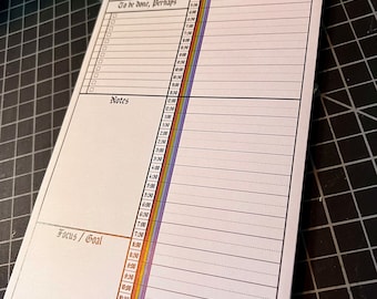 MedivaLIST sticky back daily planner notepad