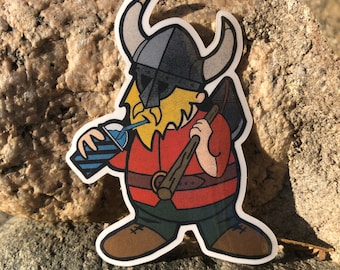 Brain Freeze Viking Sticker