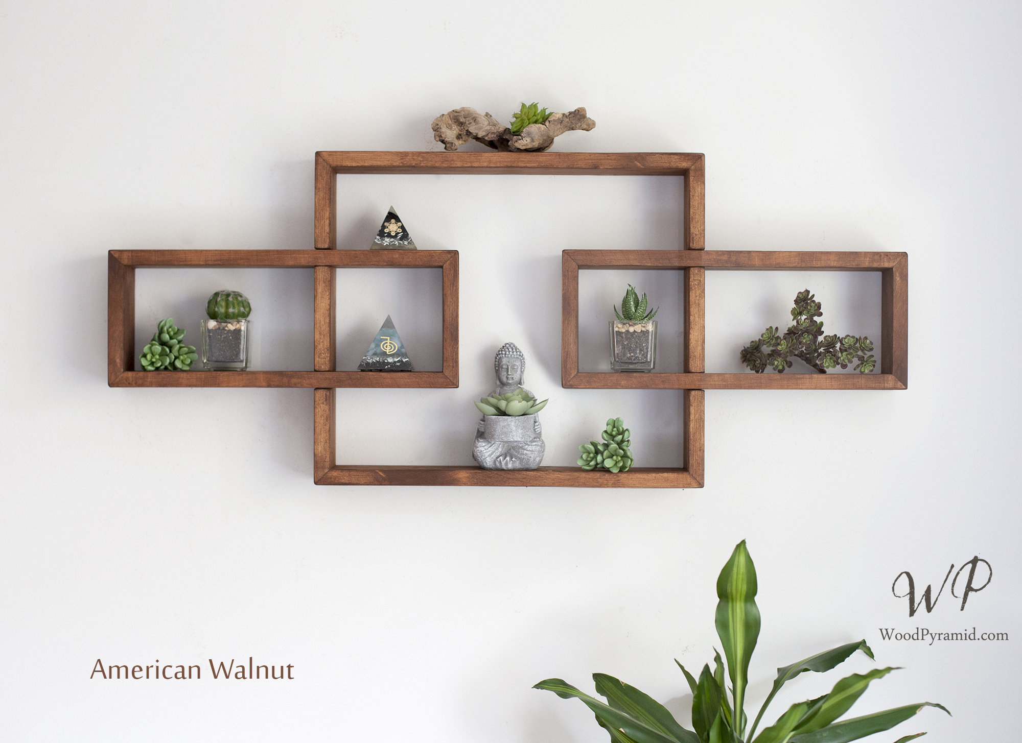 WHAT WE WANT SOLIDWOOD SHELF ウォールナット Live Edge Walnut Vertical Spline Shelf - Home Decor - Accent