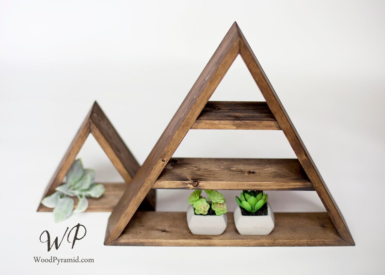 Set of 2 Triangle Shelves 1pc 18x3.5 and 1pc Etsy