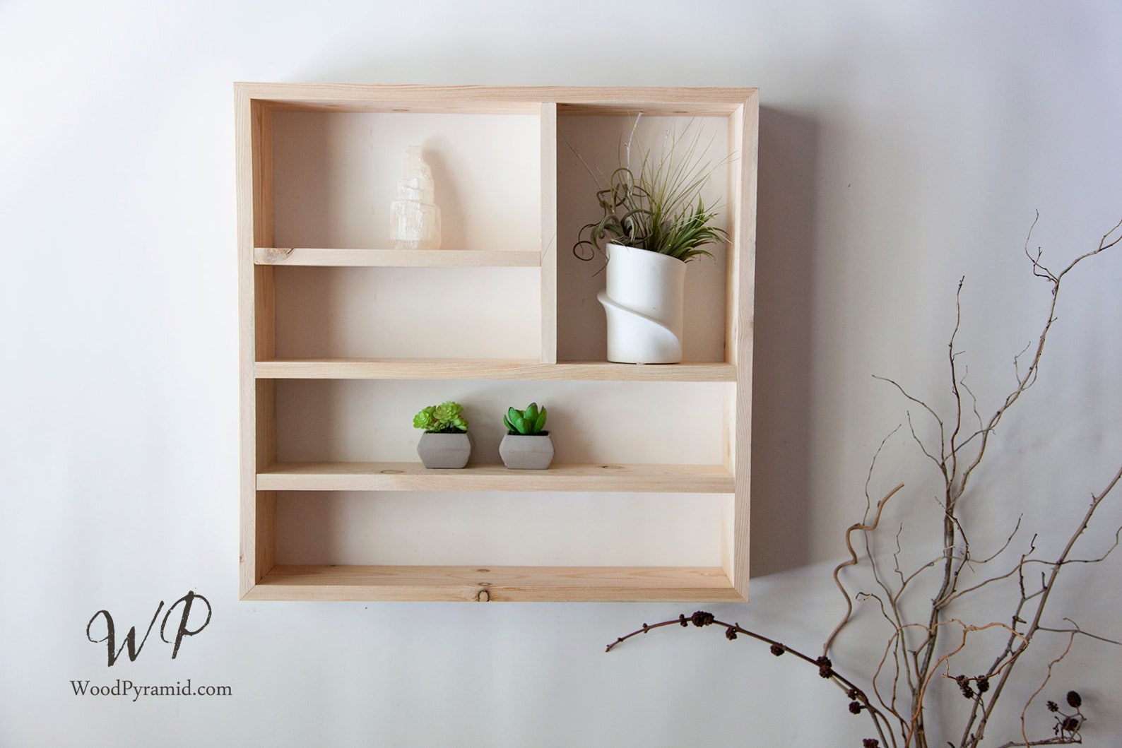 Solid Wood Display Shelf 18x18x3.5. Square Etsy