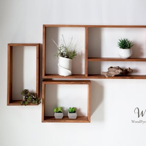 Set of Rectangular Solid Wood Shelves 24