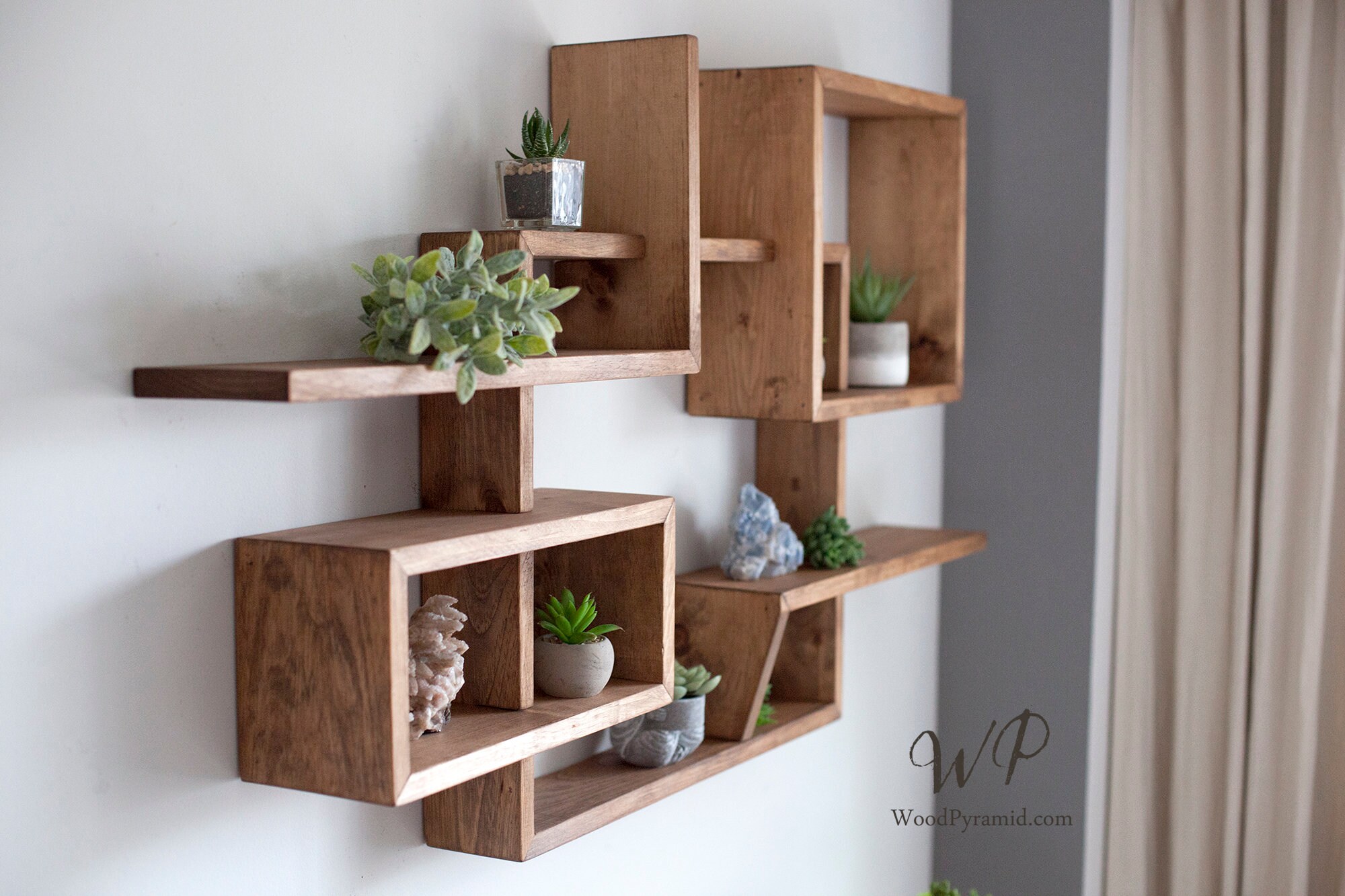Solid Wood Display Shelf 45x 24x5.square Etsy