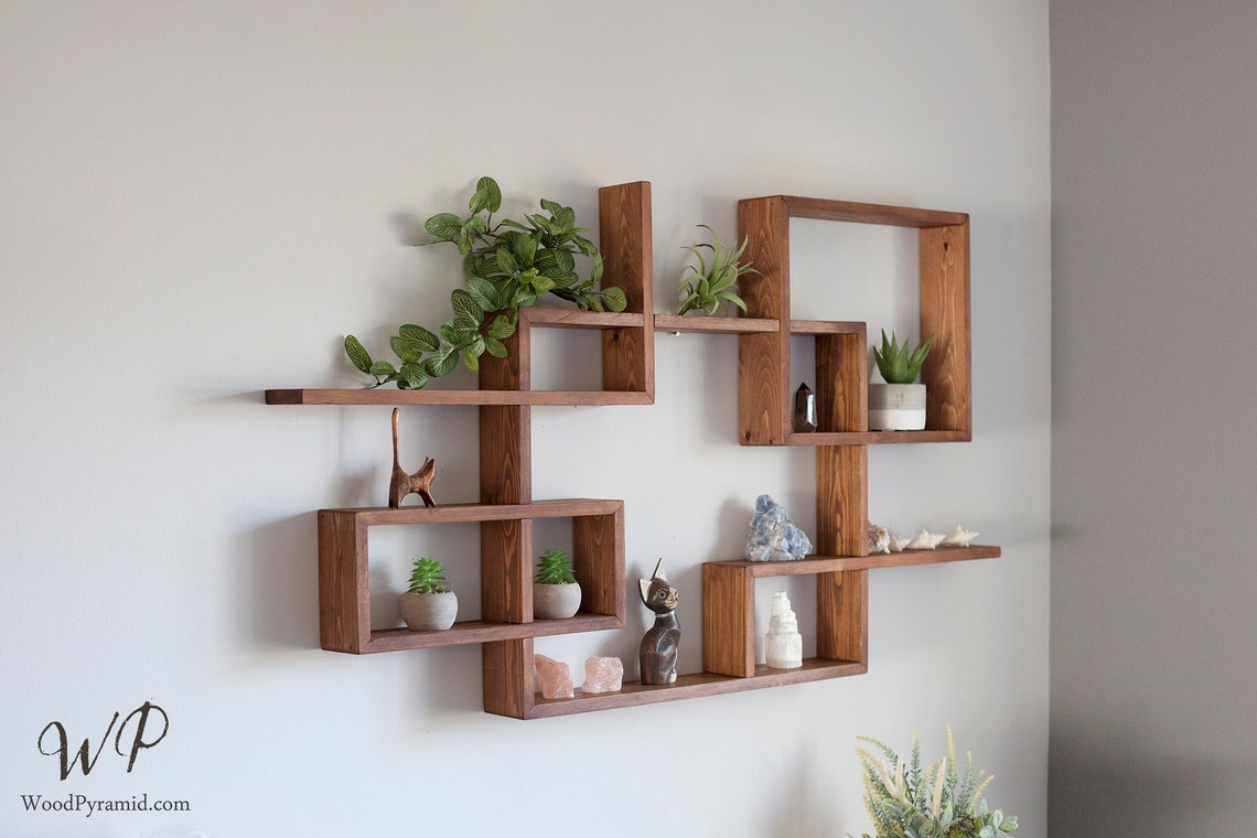 Solid Wood Display Shelf 45x 24. Square Etsy