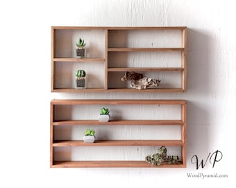 Rectangular Solid Wood Shelf 24"x12". Eight different designs - set or single. Crystals shelf. Essential Oils Shelf.
