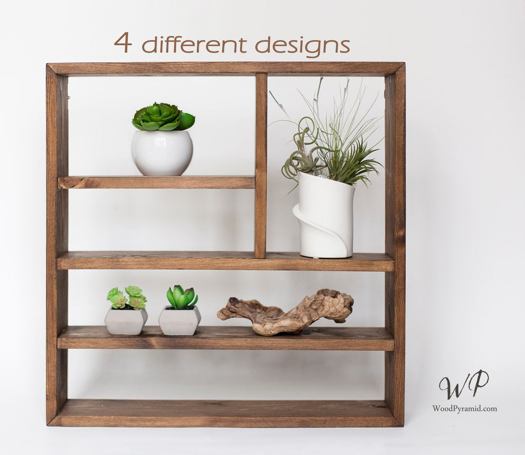 Solid Wood Display Shelf 18x18x3.5. Square Shape Shelf . Crystals Shelf